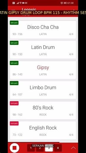4/4 Latin Gipsy Drum Loop BPM 115 - Rhythm Session