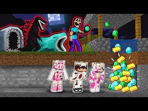 MOMON and MOMON'S SISTER BUILD A MAGIC WELL FOR MONSTERS in MINECRAFT @MoociMiloMinecraft