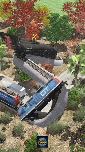 The Weirdest Track in the World 🗺️😲#train #automobile #railway #locomotive #railroad #shorts #viral