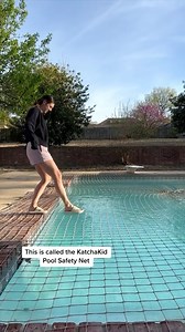 232K views · 947 reactions | No drowning in our pool! Seriously feels so mucy safer now that we have the Katchakid Pool Safety Net! #katchakid #poolsafety #DIY | Nik and Liv DIY | Facebook