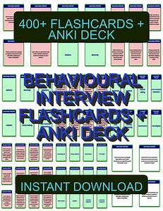 400 Behavioral Interview Flashcards | Anki Deck Printable Pdfs | STAR Method - Etsy UK