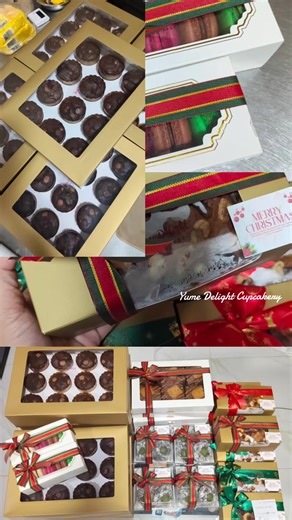 Deliver on 24th of December afternoon✨ Thank you so much sa lahat ng mga umorder🤎 Naging best seller ko this Holiday is yung banana loaf. Yung nasa oven palang ang dami na nag pa reserve .Umaga hapon gabi nag babaked ako ng banana loaf 3 days ganun ang naging set up ko, yung di ako maka usad sa ibang order. Pero kahit ganun blessed pa din ako kasi yung problem na un is a good problem.🤎🤍 #holidays2025 #giveaway #giftgiving #pastries #yumedelightcupcakery