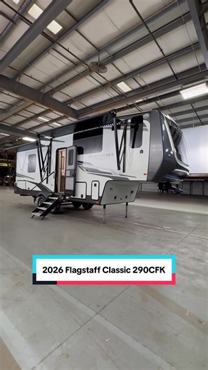 Your next getaway just leveled up 👏🏼 Step inside the 2026 Flagstaff Classic 290CFK. #rvlife #FlagstaffRV #millersburgmade #fifthwheel #neverstopgoing