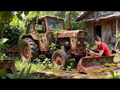 Genius Girl Restores Kubota Tiller Blade and Plowshare | Full Repair and Restoration