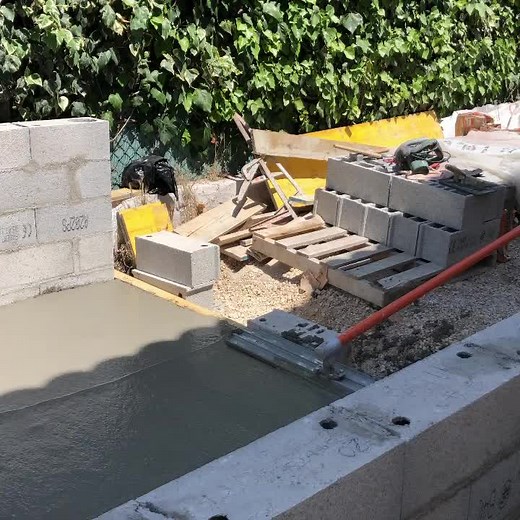 Lissage de dallage #maconnerie #construction #renovation