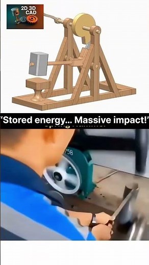 Spring Hammer Working Explained | Powerful Mechanical Mechanism 🔥#shorts