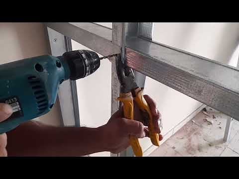 DIY Dry Wall. Paano Gumawa ng Dry Wall. Metal Stud Installation