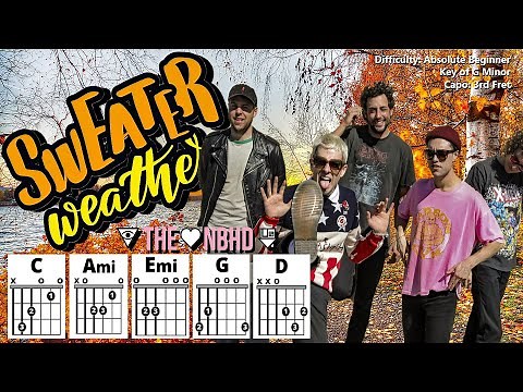 How to Play "SWEATER WEATHER" by The Neighbourhood (Capo 3) | Beginner Guitar Play-Along + Lyrics