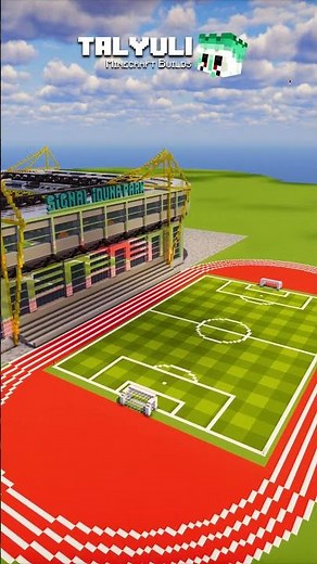 Minecraft | How to Build a Signal Iduna Park - Part 9 ⚫️🟡⚽🏟️ #minecraft #minecraftshorts