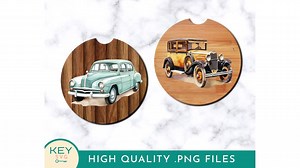 Old Cars Car Coasters Png, Father's Day Car Coaster Sublimation Designs Png, Classic Cars, Classic Car Gifts, Sublimation Coaster Designs - Etsy