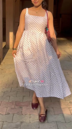 Polka dot dress ✨🦢🧚from ‪@littlebox_india‬ #polkadot #mididress #ootd #aestheticedit #ashortaday