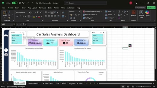 Excel dashboard timlapse. Full video on YouTube. #excel #dataanalytics #dataanalysis #timelapse #dashboard #exceltricks #exceltutorial