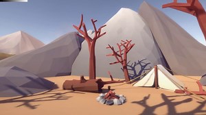 Lowpoly Style Desert Environment
