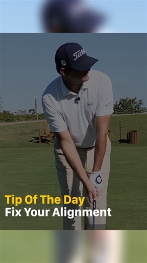 Fix Your Alignment Missing targets? Check your upper body setup. A simple forward bend, slight right tilt, and left rotation can clean up alignment and help the ball start on line. #SwingU #GolfTips #GolfInstruction #Alignment #WeekendGolf | SwingU