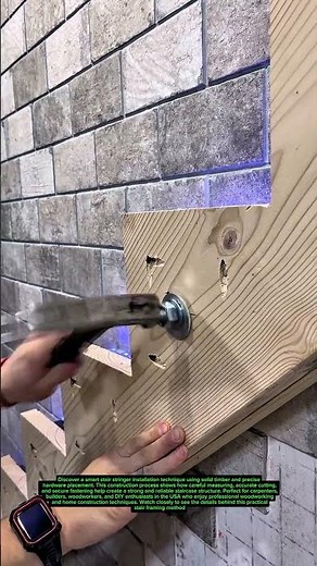 Precision Stair Stringer Installation Guide #StairBuilding #Carpentry #Construction