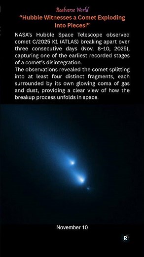 💥 Hubble Witnesses a Comet Exploding Into Pieces—First Time Ever! #space #spacefacts #spacediscovery