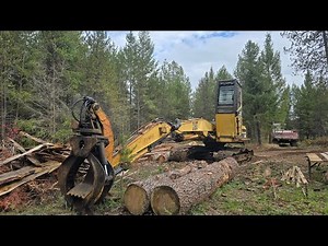 We bought my dream machine! Caterpillar 320L log loader.