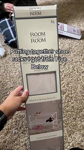 Putting Together Shoe Racks from Five Below