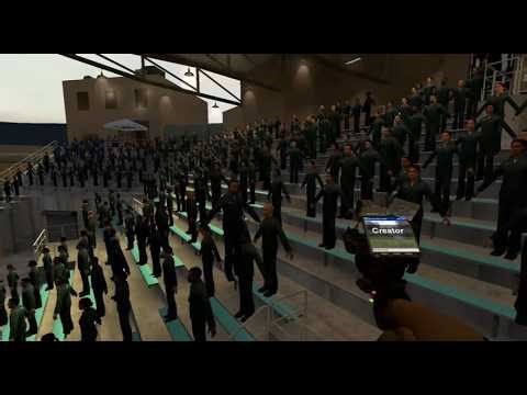 the process of making a concert full of people in Gmod
