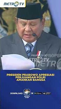 Presiden Prabowo Apresiasi Perjuangan Polri Amankan Bangsa #shorts