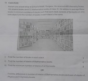 Case studyRavish runs a book shop at school of Math, Gurgaon.... | Filo