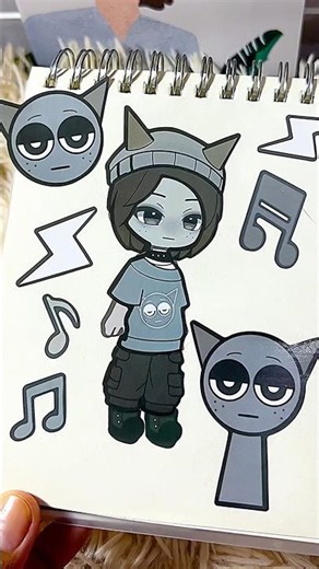 Let’s Makoever Sprunki Grey Gacha Version 😍✨ #sprunki #sticker