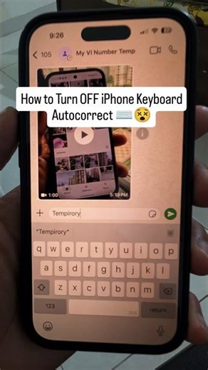 iPhone - Turn OFF Auto-Correct on Keyboard ⌨️ #iphonetips #shotonpixel