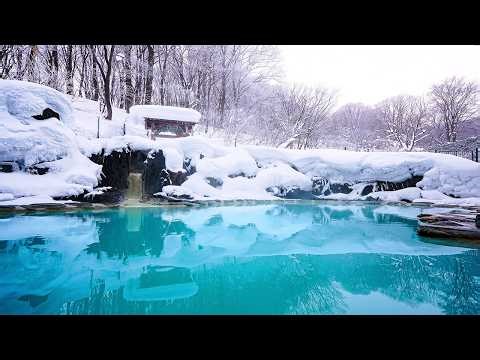 Japanese Hidden Ryokan with Blue Hot Springs in the Snowy Mountains | Noji Onsen Hotel