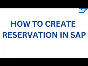 HOW TO CREATE RESERVATION IN SAP #MM #saps4hana #hana #sap #saptraining #tcode