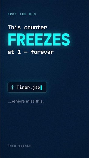 This React Counter Freezes at 1 — Can You Spot Why? #coding #webdevelopment