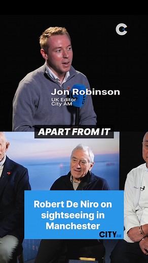 "I wish that I had done a little research..." - Robert De Niro on Manchester. Nobu co-founder and Hollywood icon, Robert De Niro, sat down with City AM’s Jon Robinson to discuss his trip to Manchester for the opening of the new Nobu Hotel. Despite his busy schedule, De Niro admits he's yet to enjoy the city’s renowned sights, saying he’d like to see the city properly next time. Read more about the Nobu Manchester launch and De Niro's interview here: https://www.cityam.com/robert-de-niro-nobu-rev