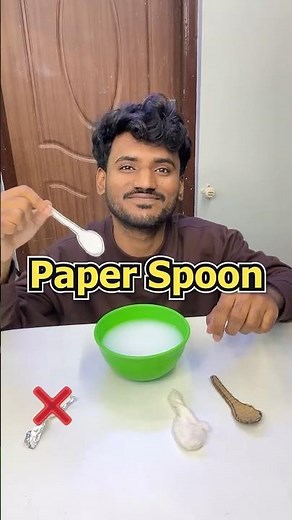 DIY Spoon Experiment Using Paper Foil Cardboard Cotton 😂