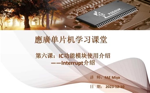 IC功能模块使用介绍-Interrupt介绍