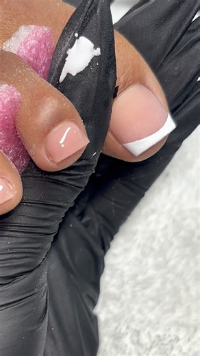 1.7K views · 5.6K reactions | Dry pedicure with acrylic overlay  #acrylicnails #kcnailtech #acrylicapplication #nailtech | STING Beauty Studio | Facebook
