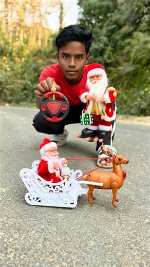 Two Rc Remote Control Santa Claus And Reindeer Gift Unboxing 😱