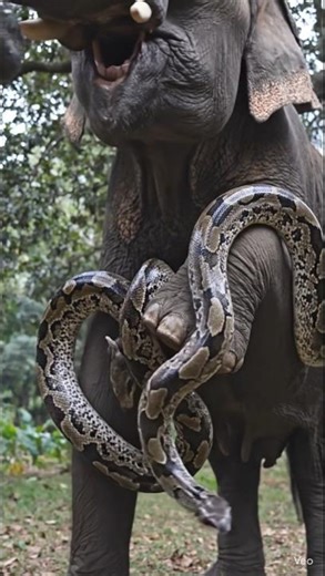 Elephant vs Python | Brutal Survival Fight
