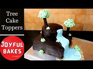 No Fondant Tree Cake Topper | How to make Tree Cake Topper | Tree Cake Topper Tutorial