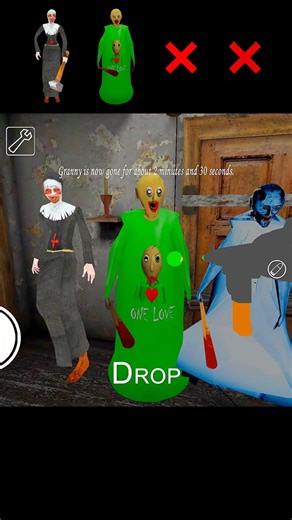 Funny Baldi Granny Ladybug Evilnun Freezed Granny vs RPG 🤣😂 | Granny Grandpa Funny Trolling #Shorts