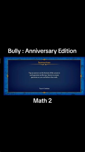 Bully: Anniversary Edition - Math 2 Challenge