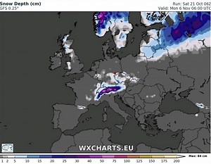 Snow Depth in Europe next days Data by partners wxcharts.eu Video : Cyclone Of Rhodes | Cyclone Of Rhodes