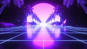 SynthWave Retro Futurism Landscape Loop