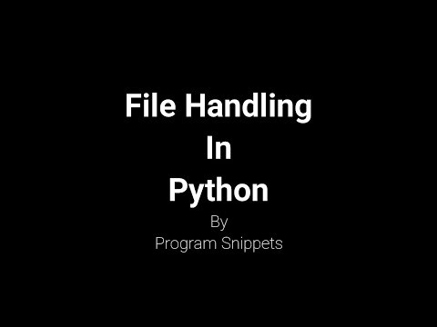 Introduction to File Handling in Python