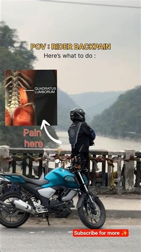 Riders Backpain solution | Quadratus Lumborum stretching | motovlog | Physiotherapy Student #bike