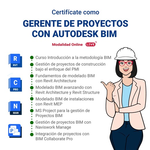 ¡Especialízate en Dirección de Proyectos con Autodesk BIM! ✅12 PDU’s reconocidas por el Project Management Institute® | BSG Institute Internacional