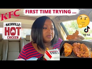 TRYING KFC NASHVILLE HOT CHICKEN TENDERS MUKBANG , TIK TOK MADE ME TRY IT !!