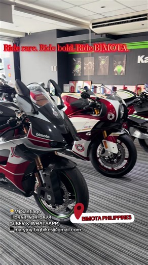Ride rare. Ride bold. Ride Bimota. 🏍️🔥 Limited stock only — grab yours today!✨ Available for! ✅Cash & Credit Card ✅RBO In-house Financing ✅Bank P.O. Message me for details!😉 🙋‍♀️Mj Santiago 📱0946-426-8104 📱0953-609-0878 (VIBER & WHATSAPP) 💻maryjoy.bigbikes@gmail.com #bimota #wheeltekgroupofcompanies #LetsRideNa #rare #bigbike