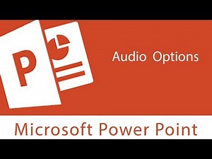 Power Point : Audio Options | After Inserting an Audio