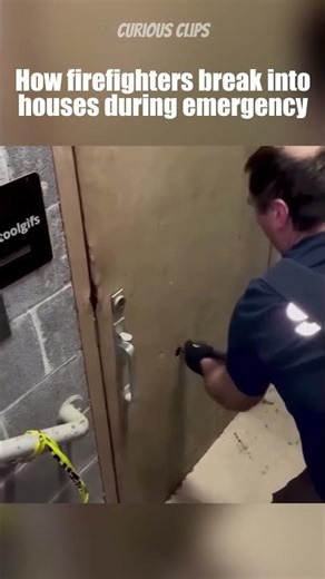 How do firefighters break into homes during emergency situations?