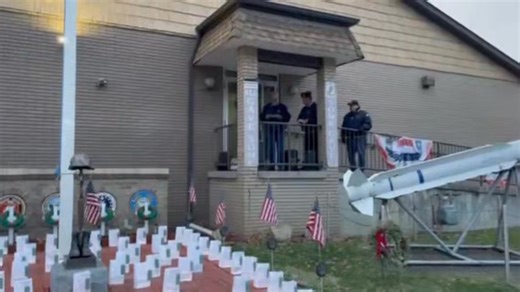 Christmas Eve the American Legion Post 641 of Baden, the Auxiliary and SAL along with a number of volunteers placed 119 luminaries under our flag pole to honor our Active Military and our Vaterans. The luminaries stayed lit through Christmas Day. At 5:00 a prayer was offered by Chaplin Kurt Larson and Vice Commander Carl Ludwig said a few words of thanks to Bill and Nancy Boyce for donating and filling the bags with sand, Auxiliary Madam President, Jeannie Murray and Auxiliary members for this w