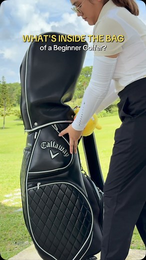 Beginner Golfer What's in the Bag ✨ Am I missing anything essential in my golf bag? Drop you must-haves! 👇🏼 #golf #golfbag #golflife #WhatsInTheBag | Roe Sotomayor